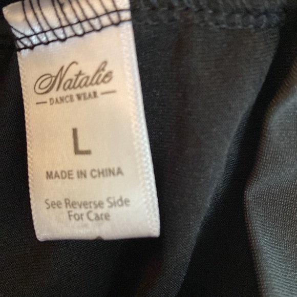 Kids Black Dance shorts with attached tutu on back and sides- Size L - Picture 4 of 4